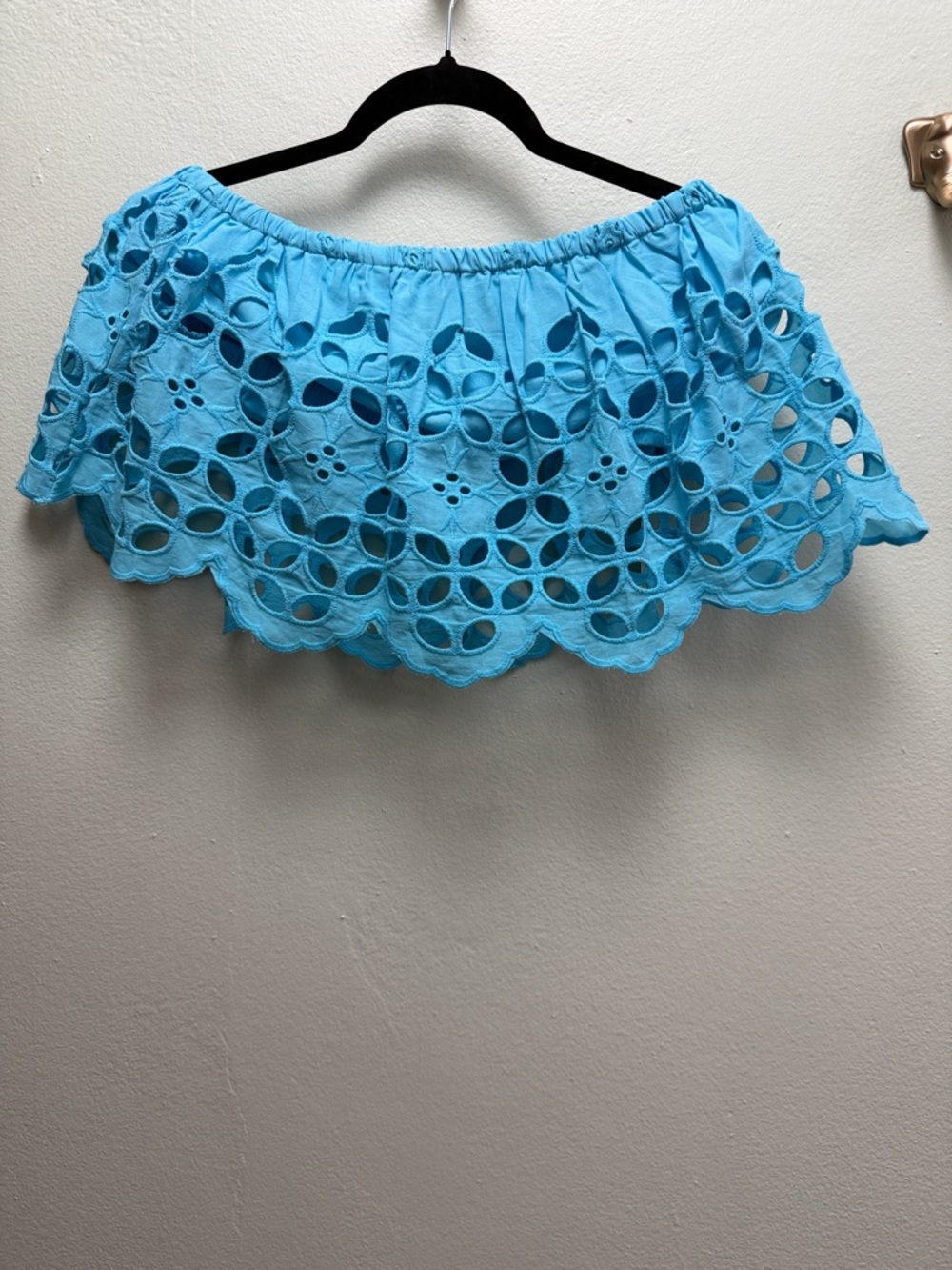 Bright Blue Eyelet Two-Piece pants Set - Picture 3 of 6